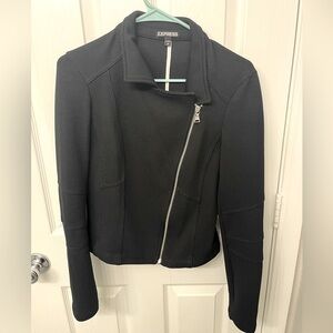 Express Black Biker Zipper Jacket - Size Small